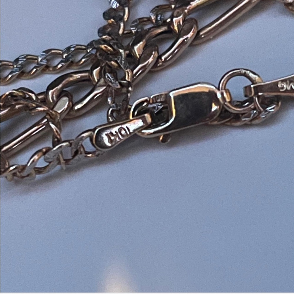 Solid 10k Bracelet With Gemstones - image 2